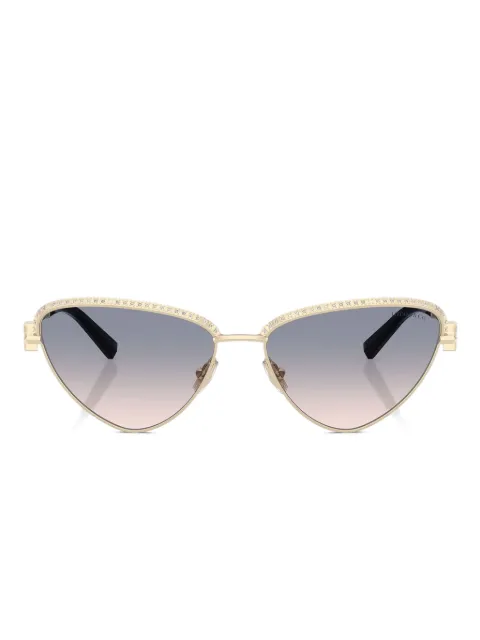 Tiffany & Co Eyewear نظارة شمس بإطار عين القطة وزينة كريستال
