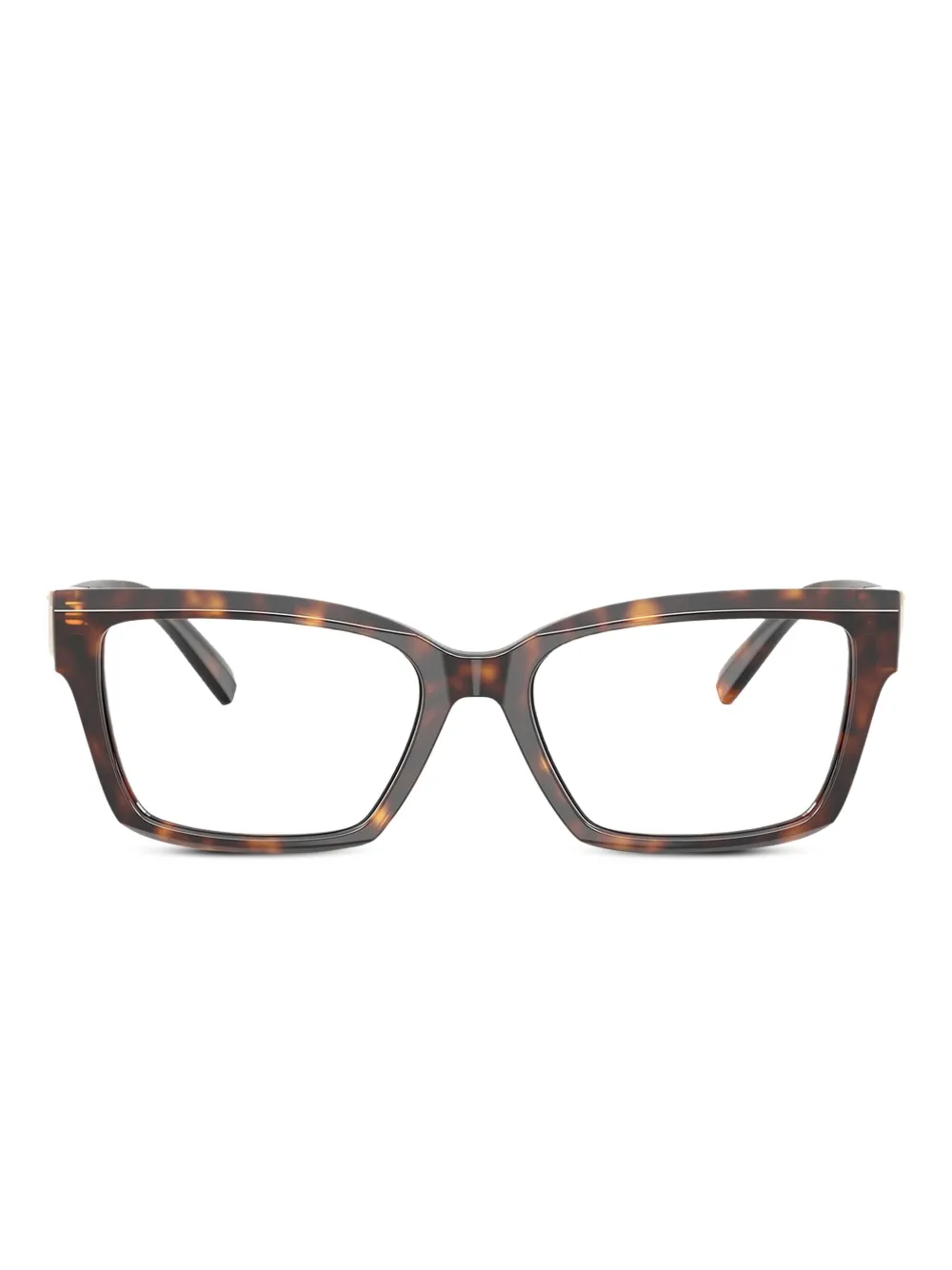 Tiffany & Co Eyewear havana rectangle glasses · 54