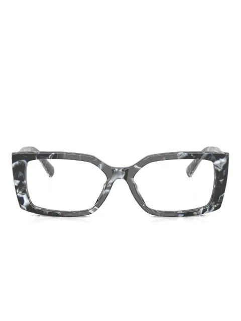 Tiffany & Co Eyewear marble-effect rectangle glasses