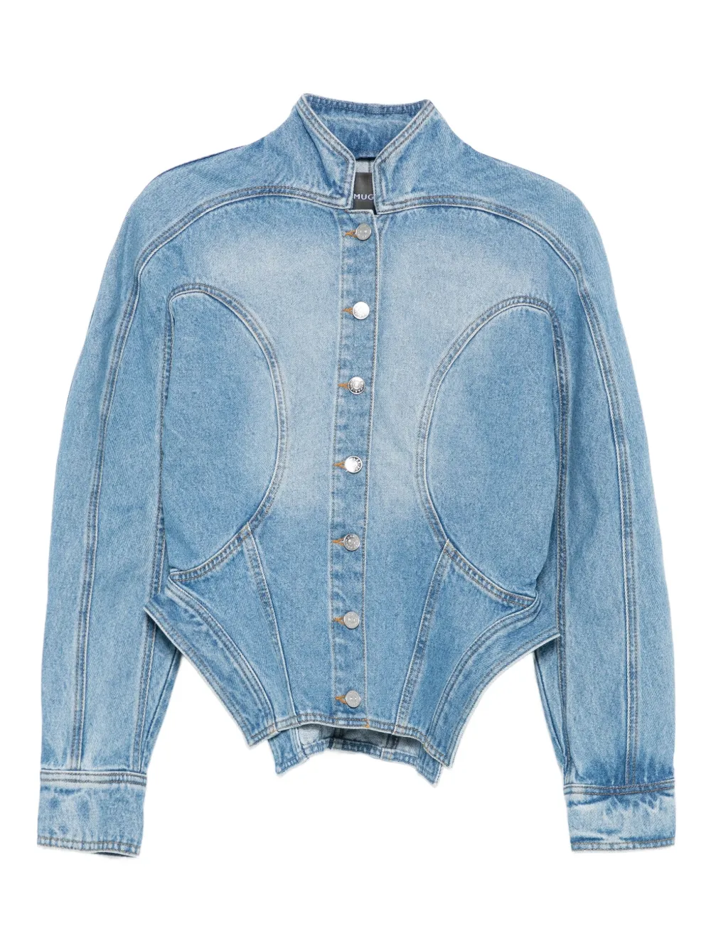 Mugler Denim jack Blauw