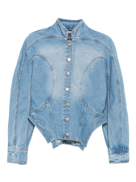 Mugler button-fastening denim jacket