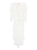 SIEDRES Aphelia lace ruffled midi dress - White