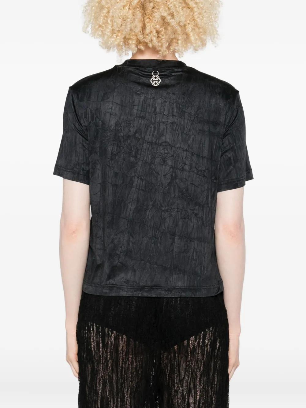 SIEDRES logo-detail T-shirt Zwart