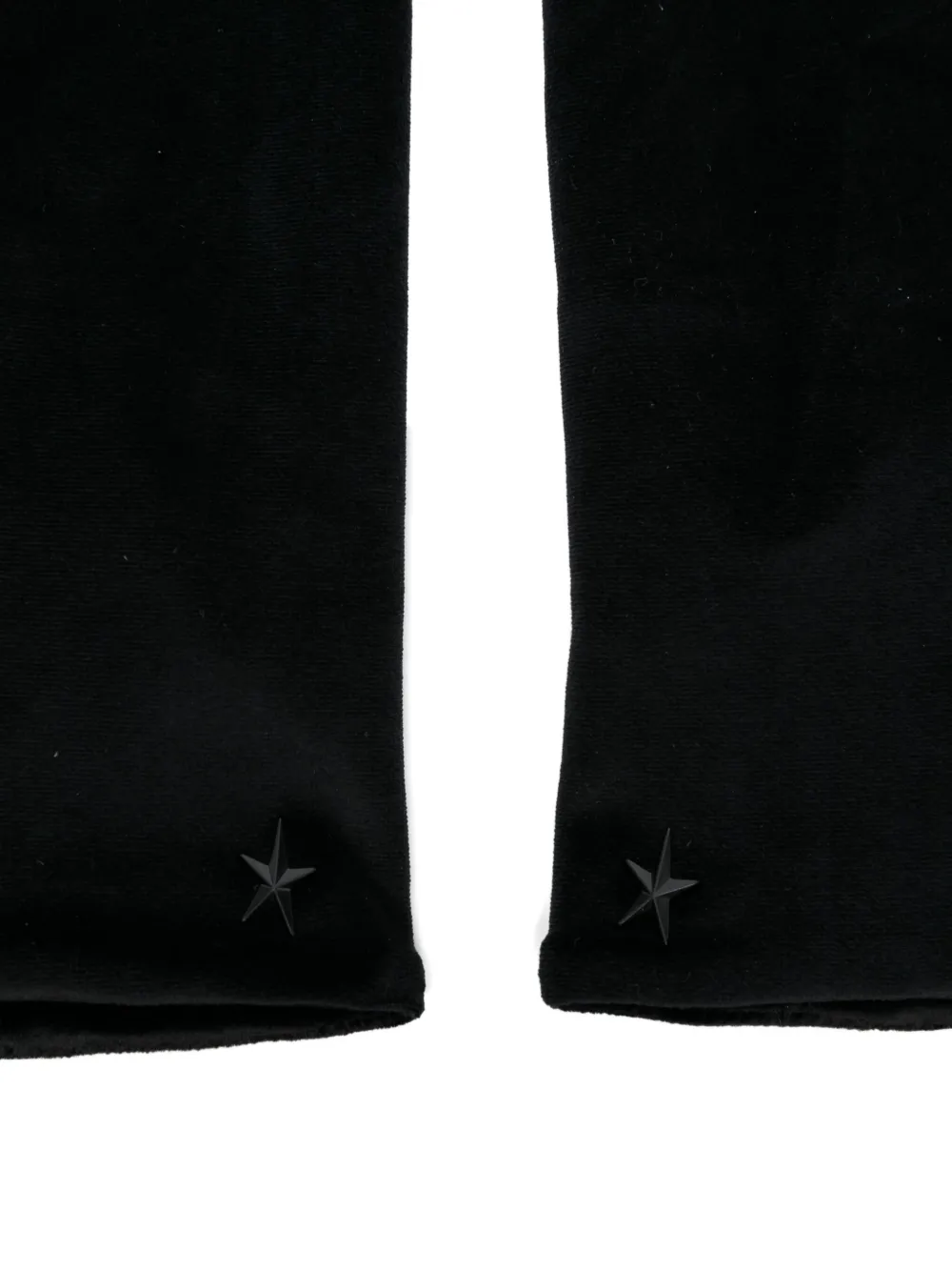 Mugler Handschoenen verfraaid met logo Zwart