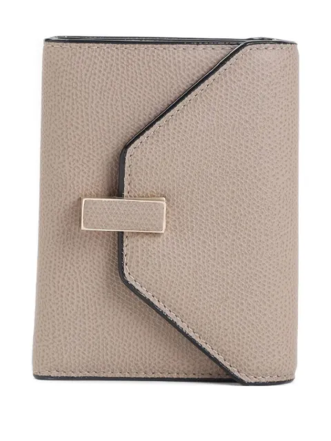 Valextra flap-fastening leather wallet