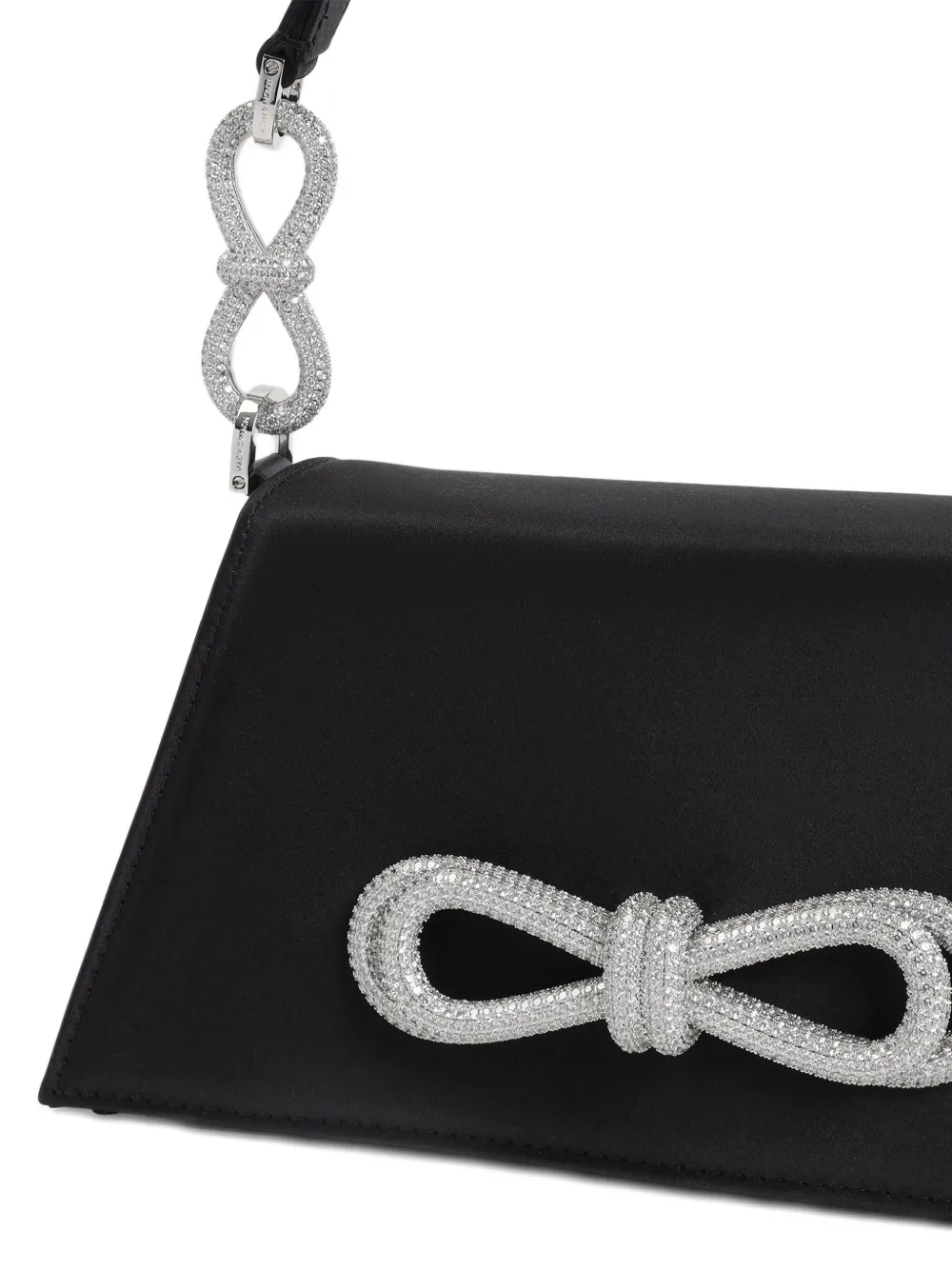 Mach&mach Embellished-bow Shoulder Bag In Black