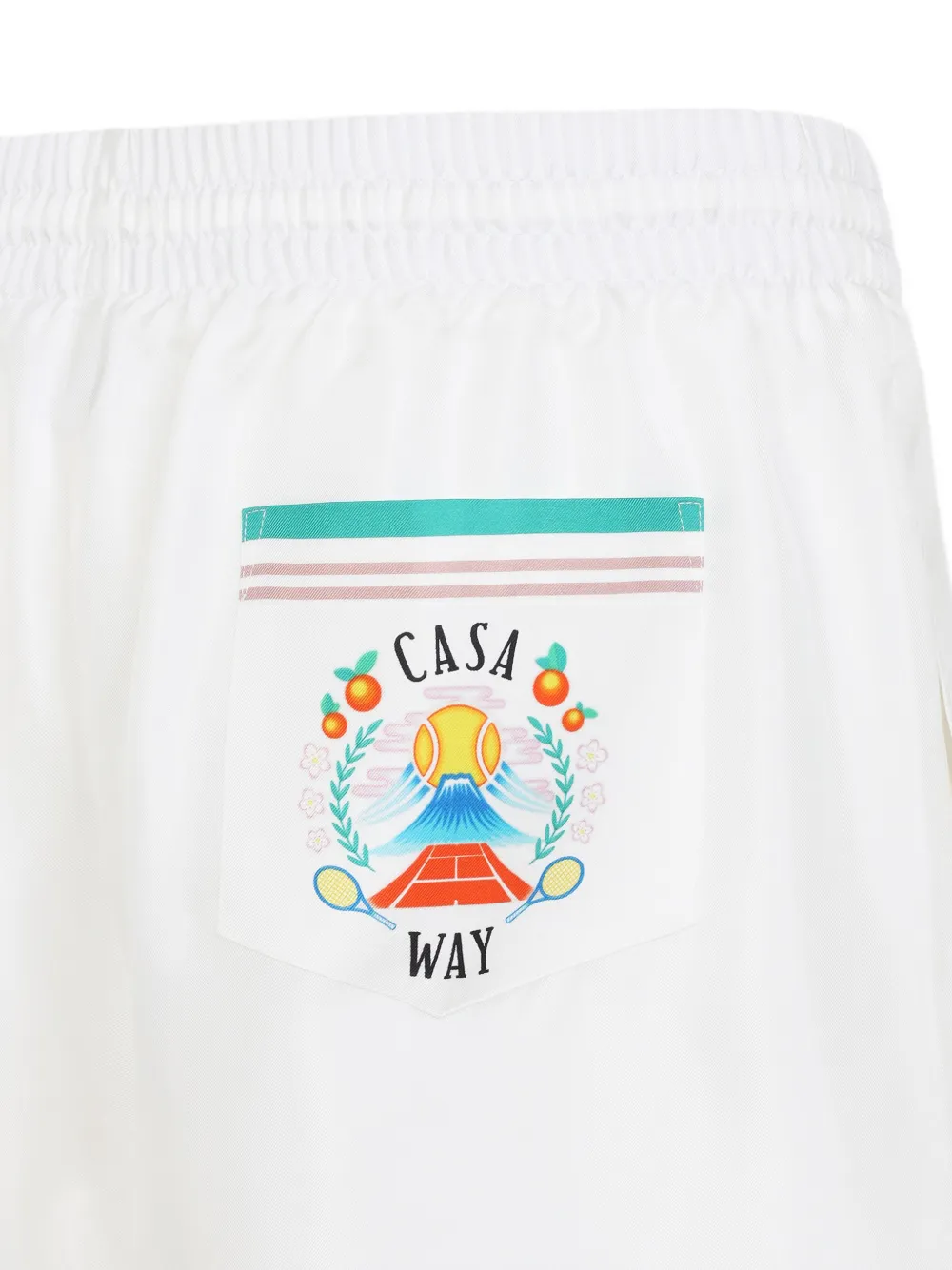 Casablanca Casa Way drawstring-waist track shorts Wit