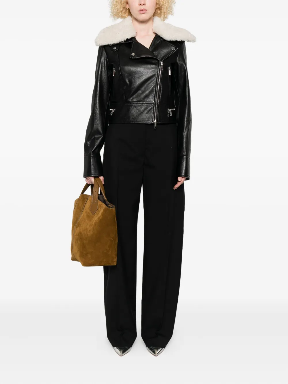 Sportmax button-fastening wool trousers - Zwart