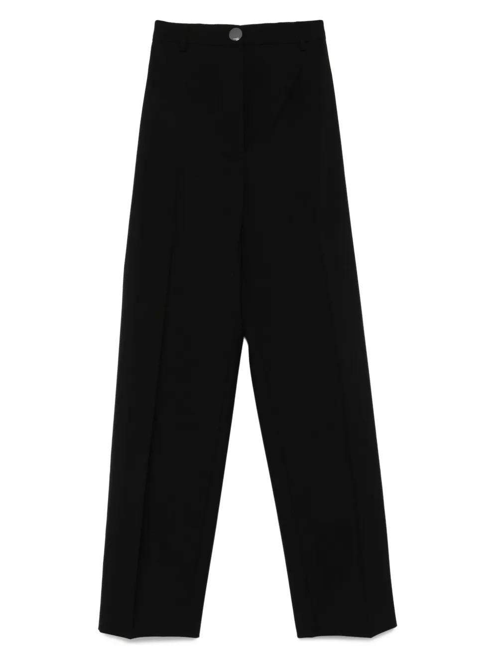 Sportmax Wollen broek met knoopsluiting Zwart