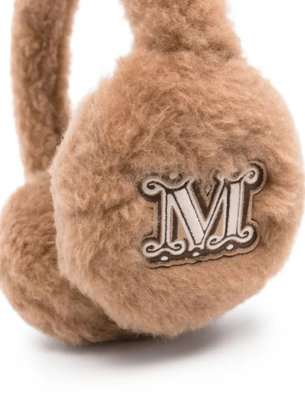 Max Mara logo-patch Earmuffs | Brown | FARFETCH