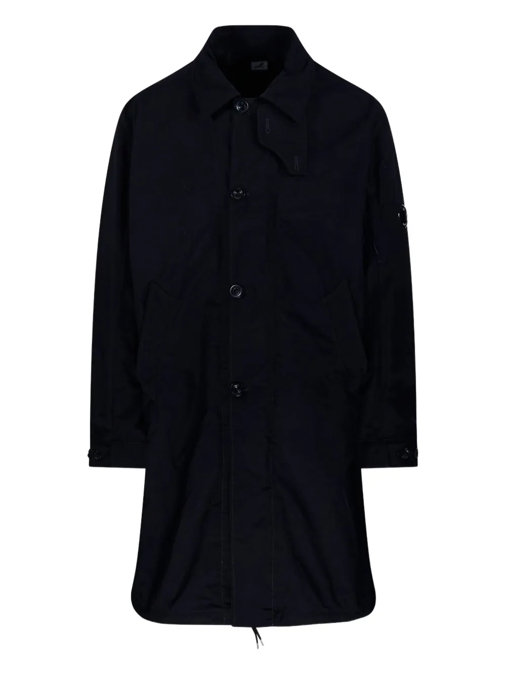 C.P. Company Jas met knoopsluiting en Lens-detail Blauw