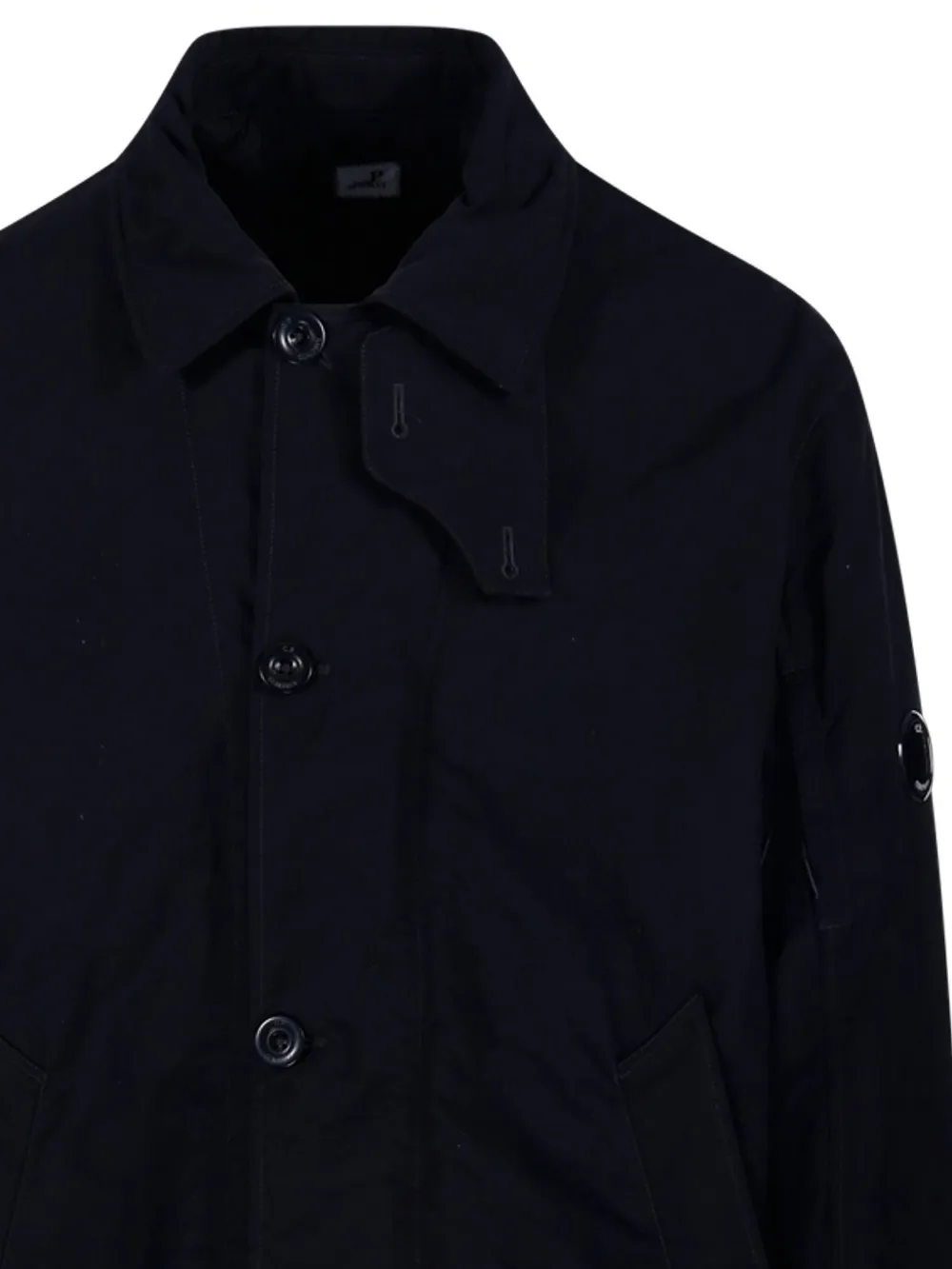 C.P. Company Jas met knoopsluiting en Lens-detail Blauw