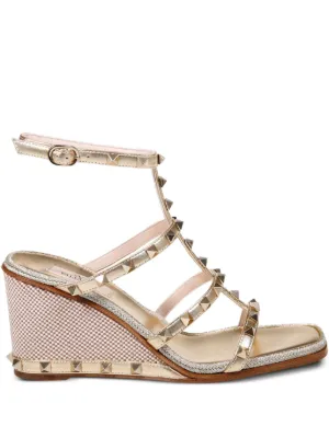 Valentino Garavani ロックスタッズ ウェッジ サンダル 通販 - FARFETCH