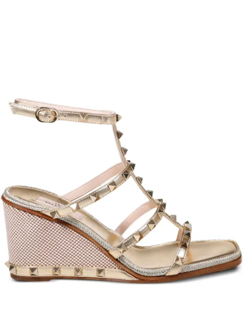 Valentino Garavani 80mm studded wedge-heel sandals