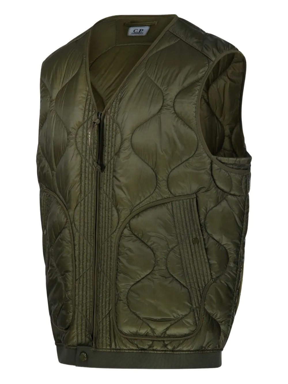 C.P. Company Bodywarmer met rits Groen