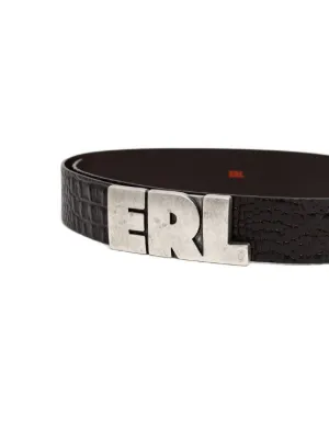 ERL ベルト ERL / ERL LOGO BELT / LEATHER BLACK | THE FOUR-EYED SHOP