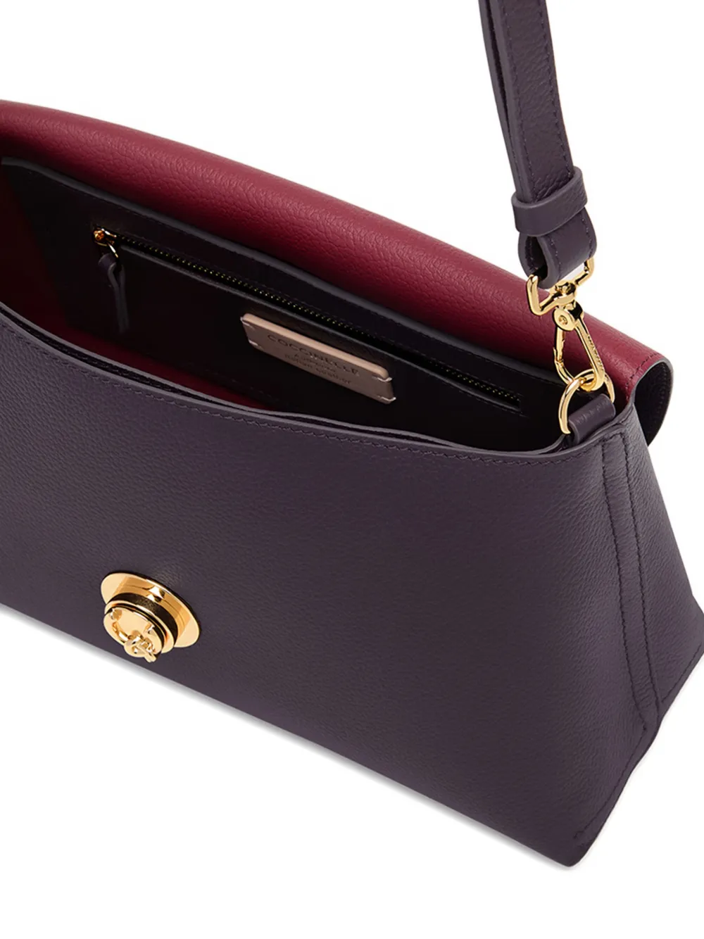Coccinelle medium Nikla leather shoulder bag Paars