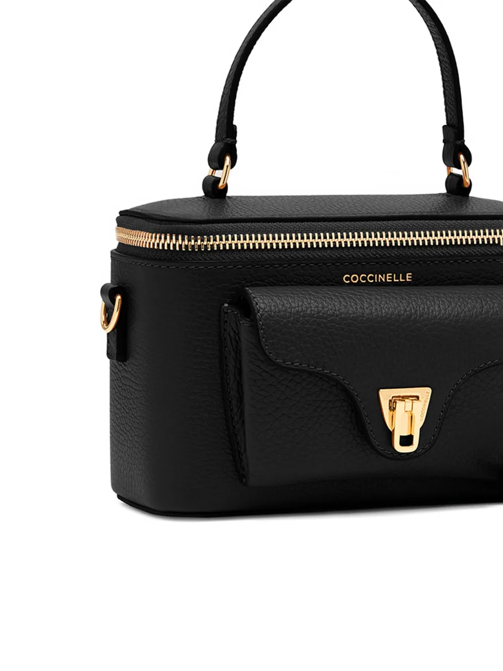 Coccinelle mini zip-top satchel bag Zwart