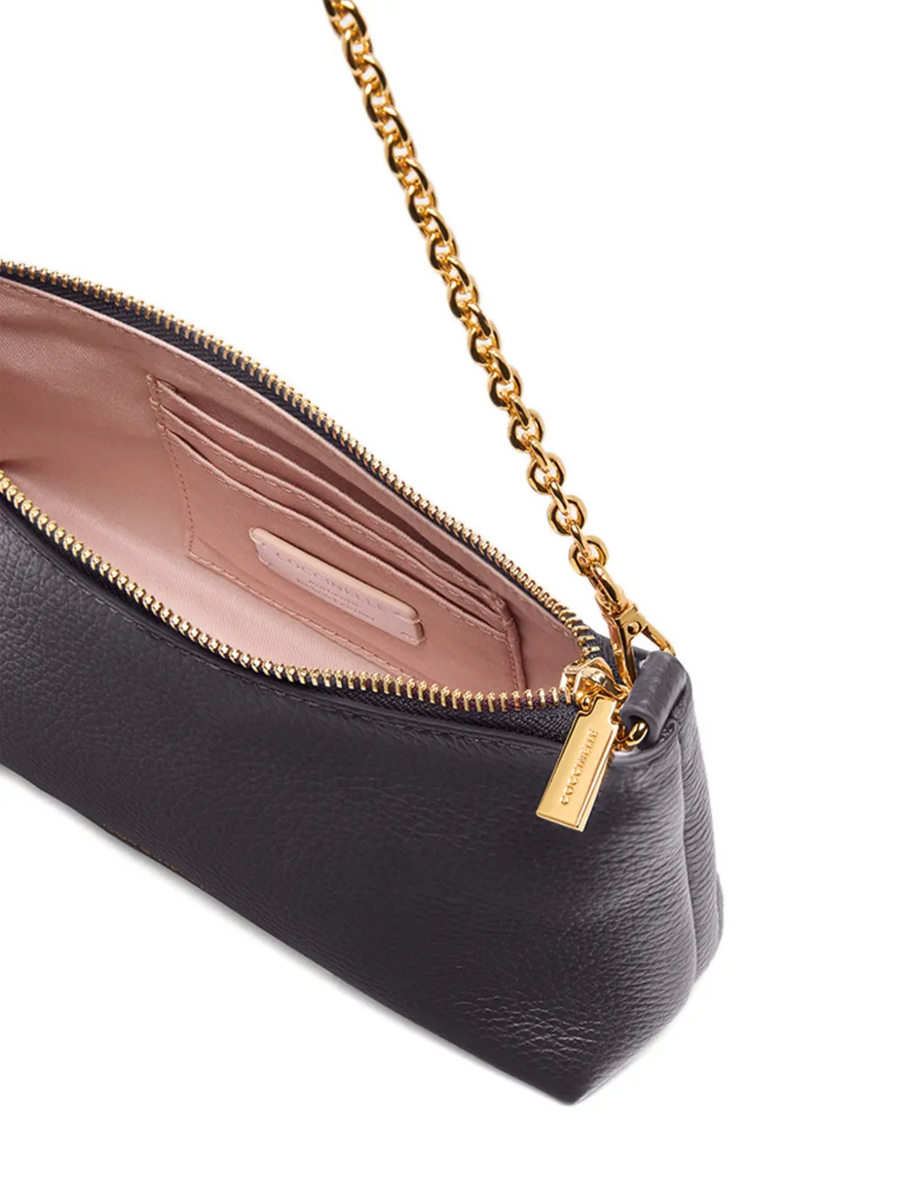 Coccinelle Aura chain-strap leather shoulder bag Paars