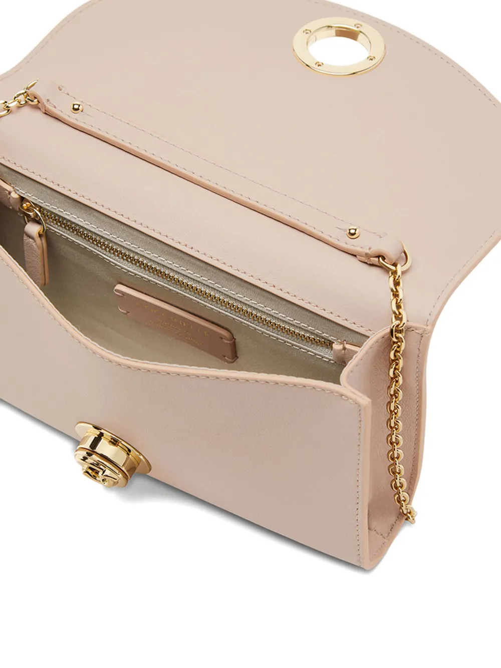 Coccinelle Nikla kleine crossbodytas met kettinghengsel Roze