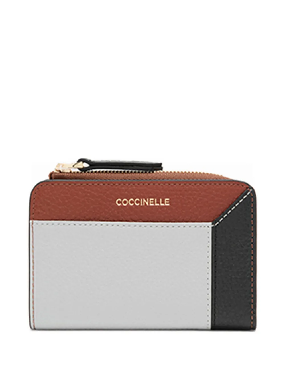 Coccinelle Loreen portemonnee met ritssluiting en vlakken Wit