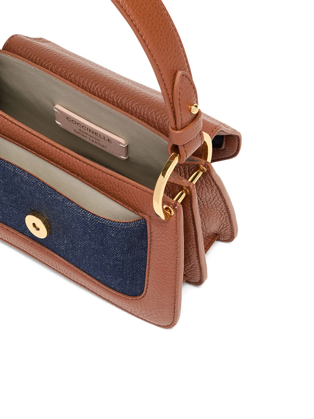 Coccinelle Mini C-me Denin Cross Body Bag In Blue