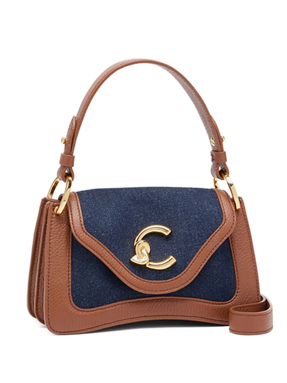 Coccinelle C-Me kleine denim crossbodytas Blauw
