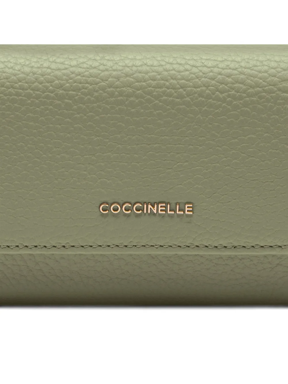 Coccinelle Metallic leren portemonnee Groen