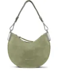 Coccinelle small Sunup crescent suede shoulder bag - Green
