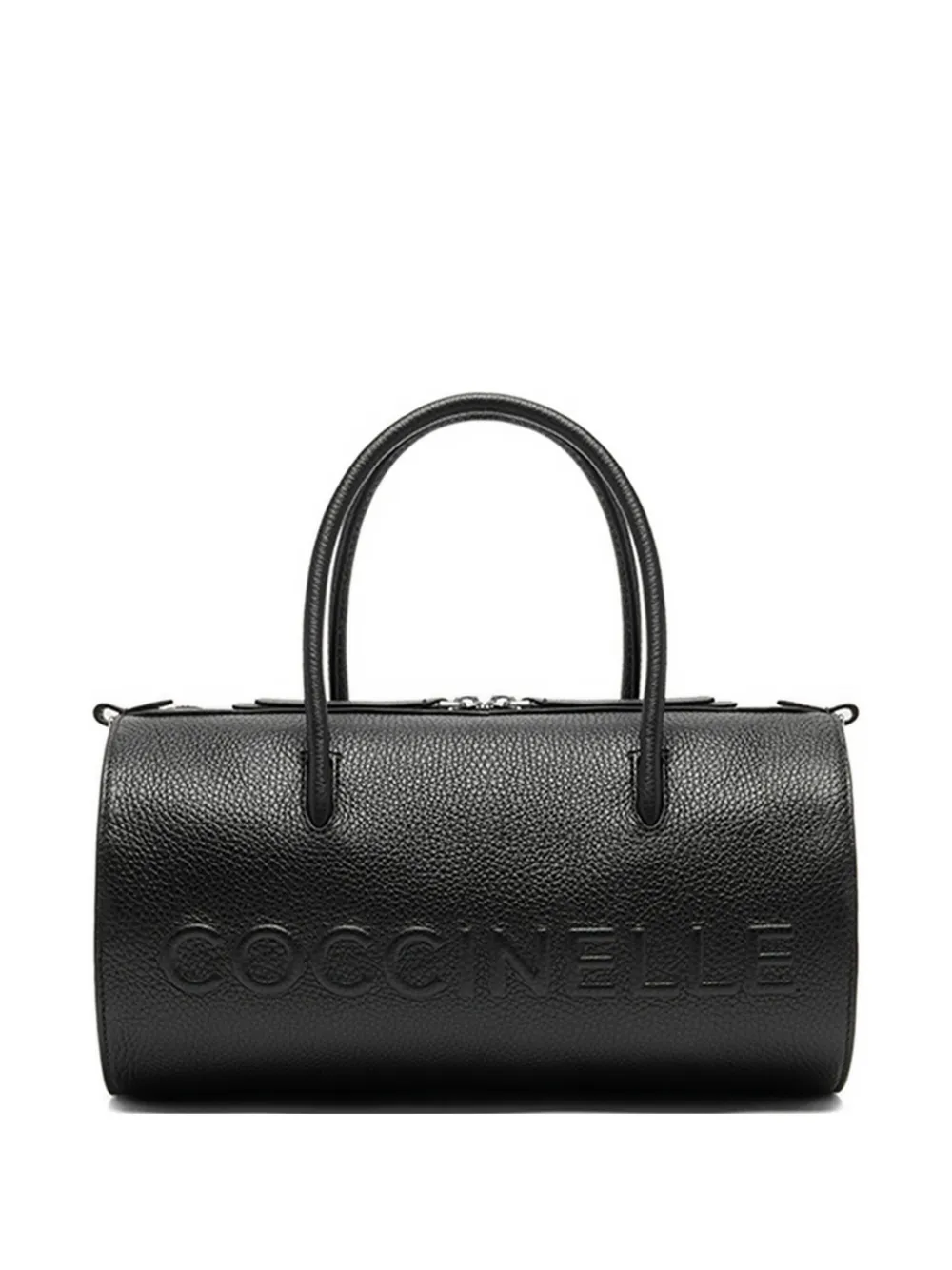 Coccinelle medium Myrtha embossed-logo hand bag Zwart