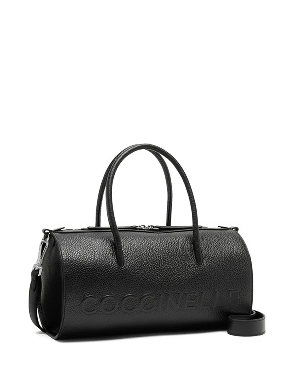 Coccinelle medium Myrtha embossed-logo hand bag Zwart