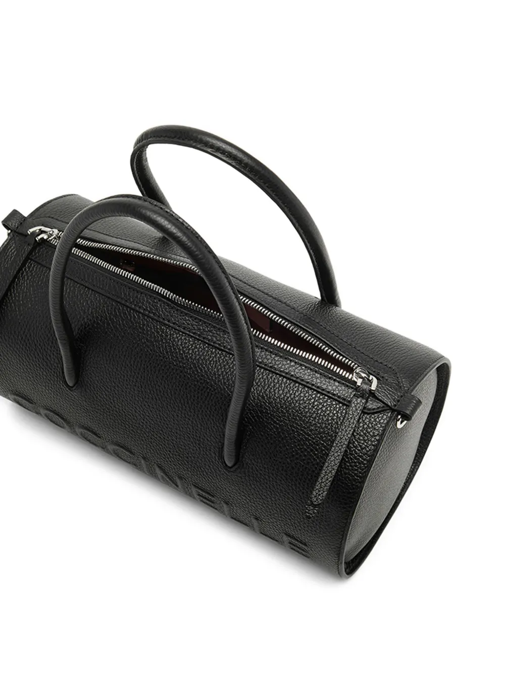 Coccinelle medium Myrtha embossed-logo hand bag Zwart