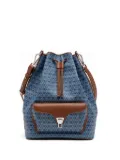 Coccinelle Beat Generation monogram drawstring bucket bag - Blue