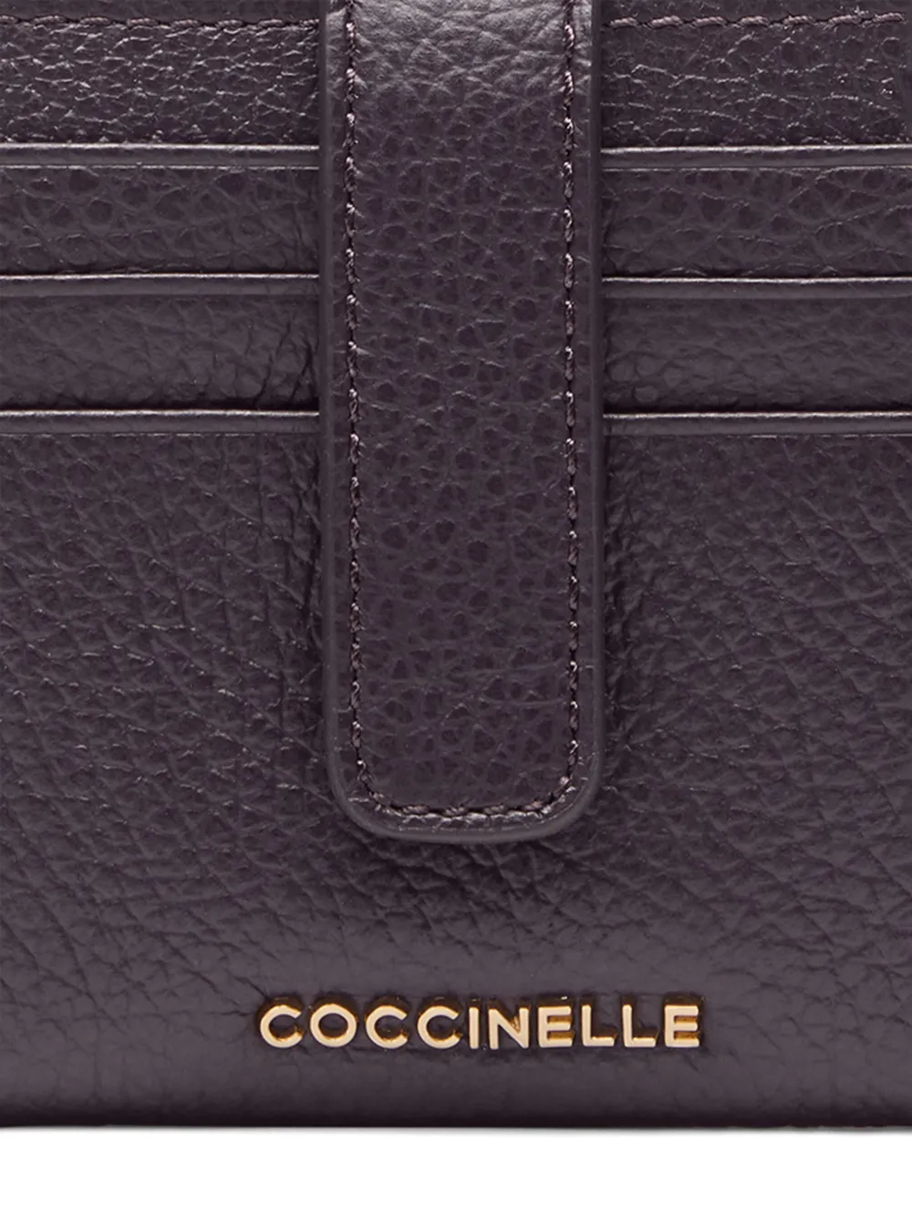 Coccinelle Pasjeshouder met ritssluiting en metallic-effect Paars