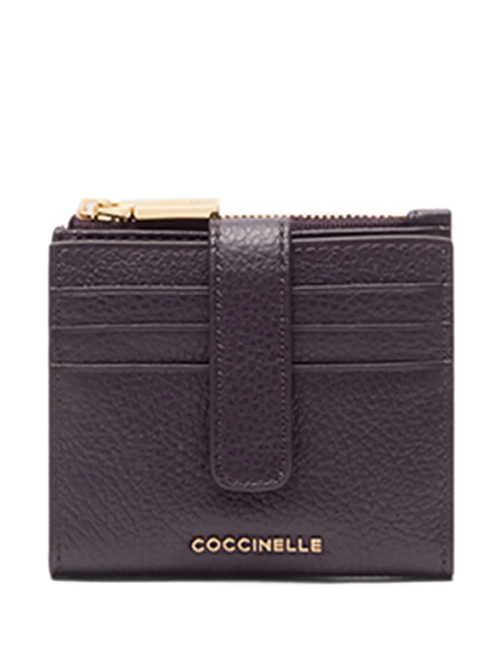 Coccinelle Pasjeshouder met ritssluiting en metallic-effect Paars