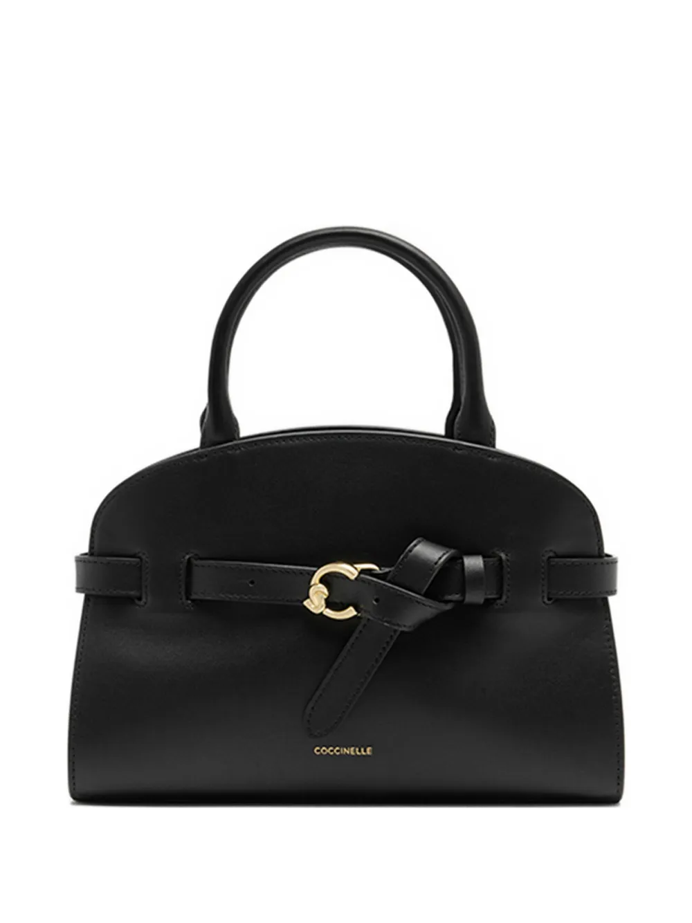 Coccinelle small Sabine knotted belt tote bag Zwart