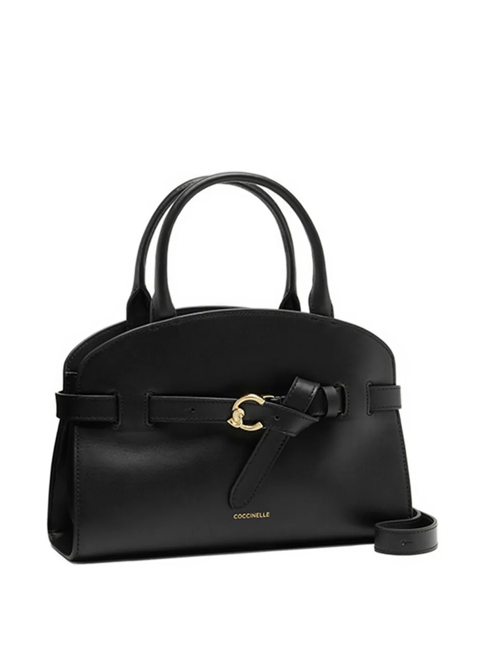 Coccinelle small Sabine knotted belt tote bag Zwart