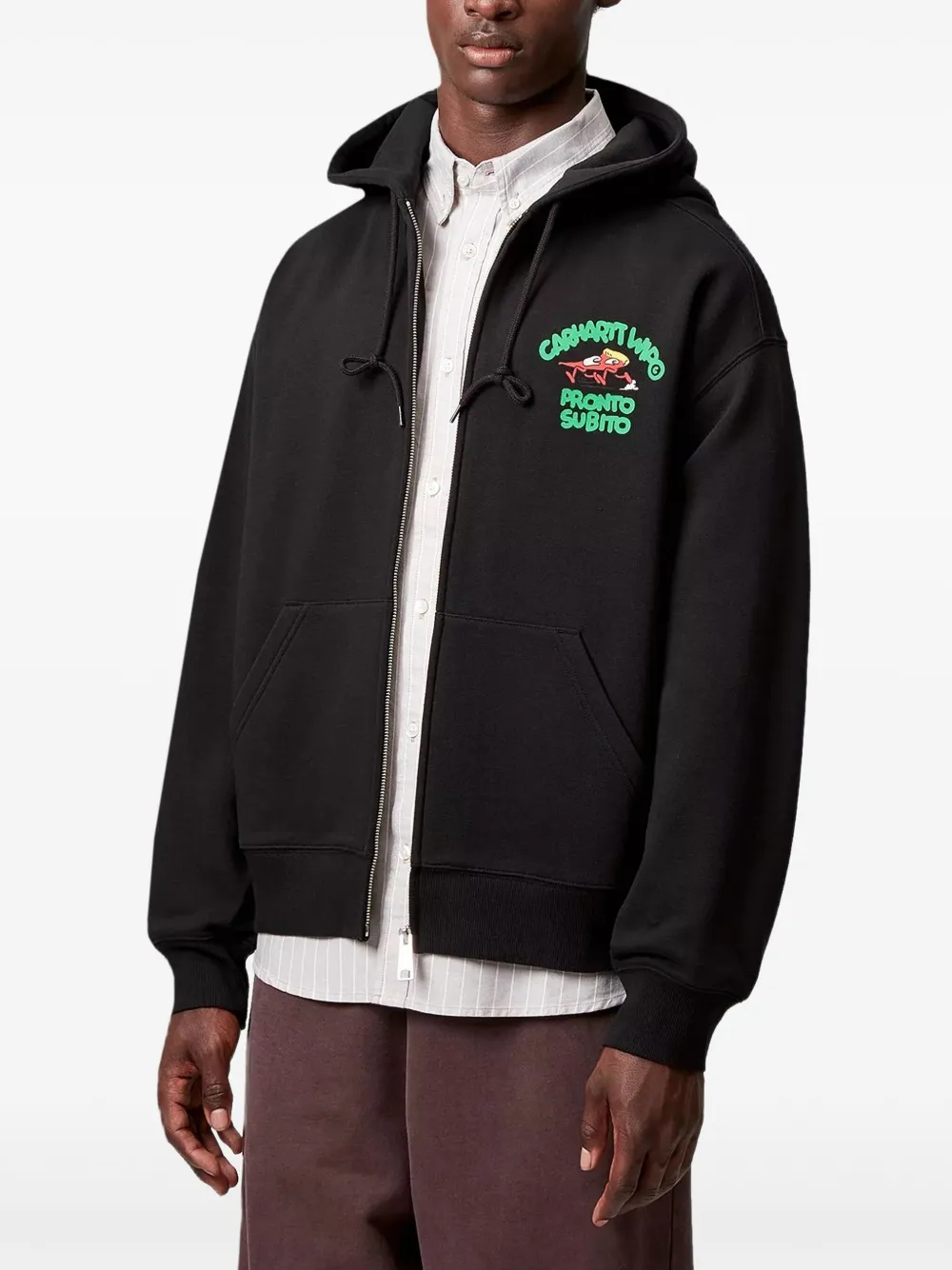 Carhartt WIP Pronto hoodie met rits Zwart