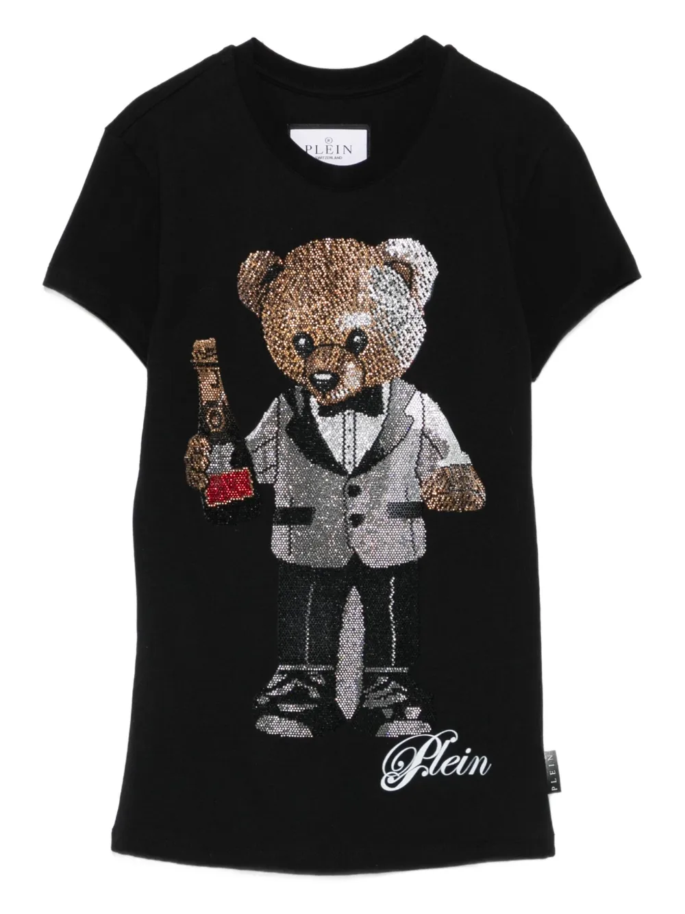 Philipp Plein bear-embellished cotton T-shirt - ブラック Philipp Plein bear-embellished cotton T-shirt - ブラック