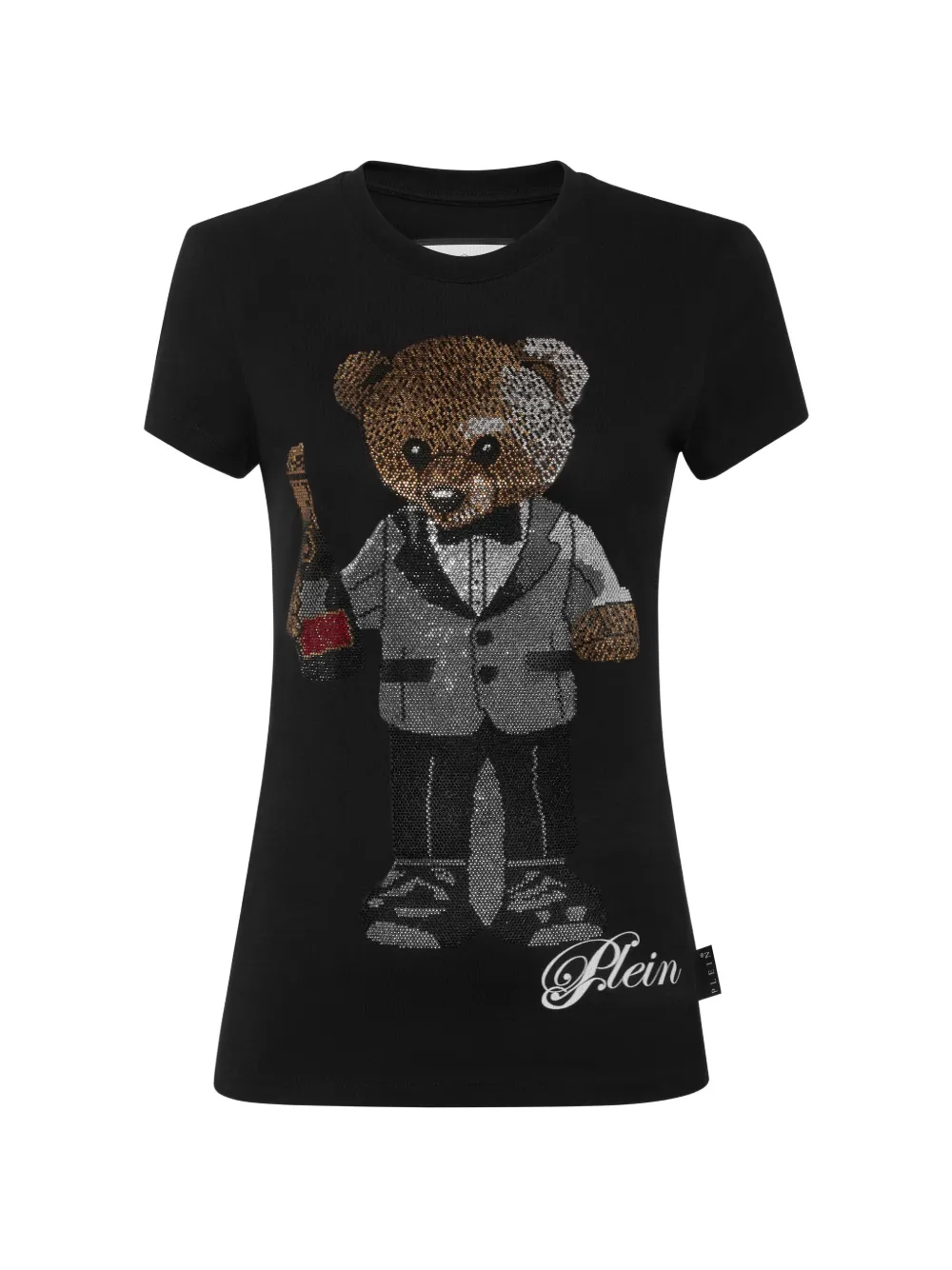 Philipp Plein bear-embellished cotton T-shirt - Nero