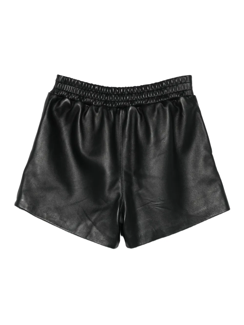 Philipp Plein Leren shorts Zwart