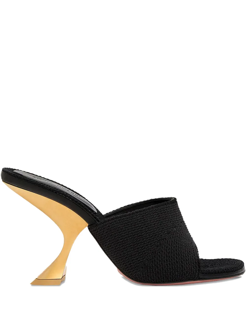 Amina Muaddi 90mm Taylor Textured Mules In Black