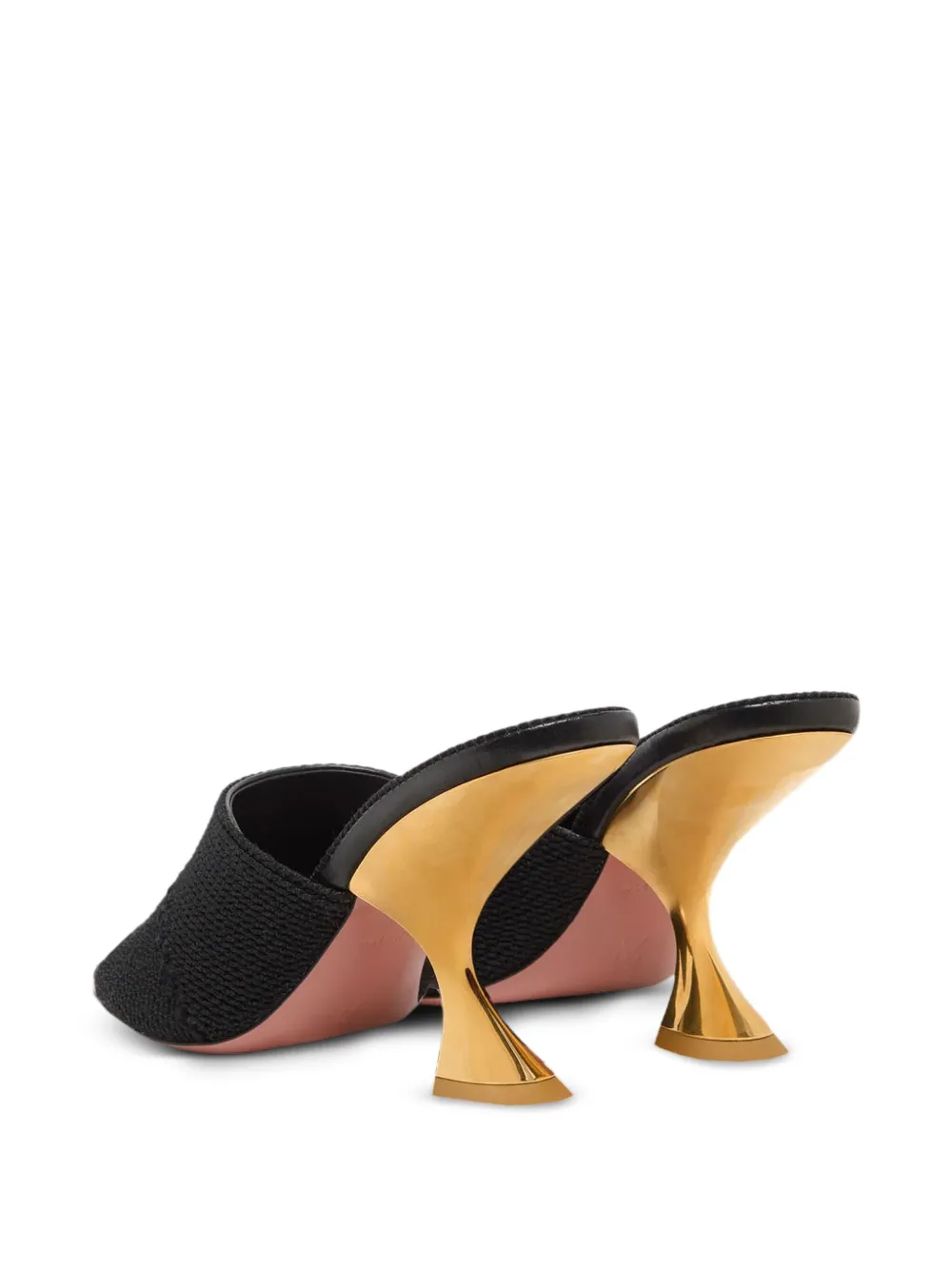 Amina Muaddi 90mm Taylor textured mules Black
