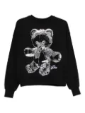 Philipp Plein rhinsetone-embellished bear sweatshirt - Black
