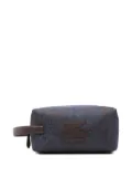 ETRO paisley-pattern leather-handle wash bag - Blue