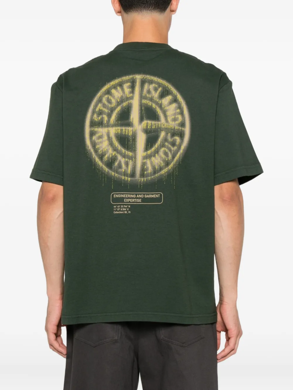 Stone Island T-shirt met logoprint Groen