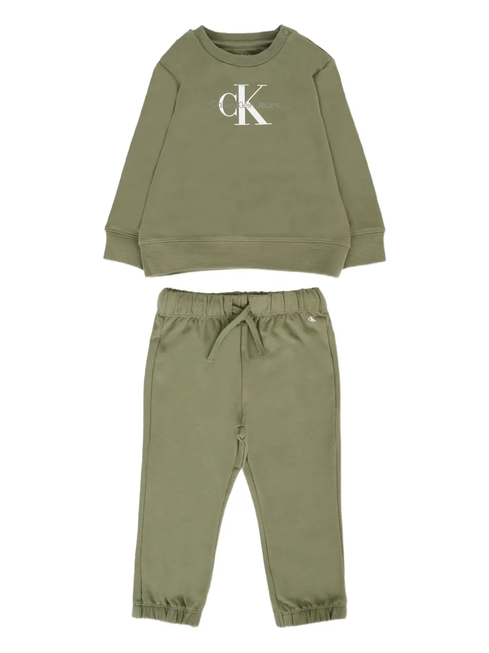 Calvin Klein Kids logo-print tracksuit - グリーン Calvin Klein Kids logo-print tracksuit - グリーン