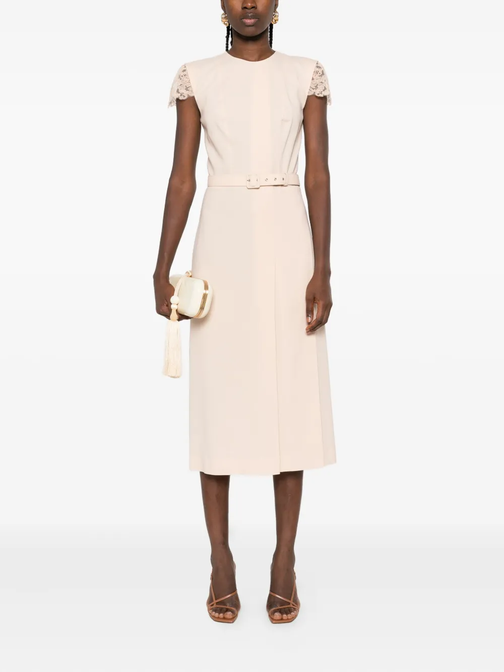 Ermanno Scervino lace-trimmed dress - Roze