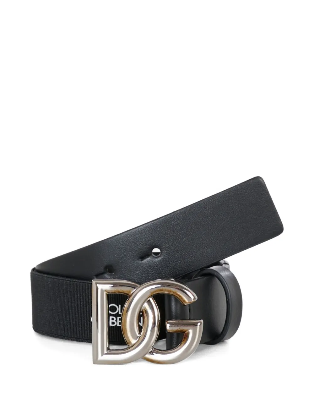 Dolce & Gabbana Kids DG logo-buckle belt Zwart
