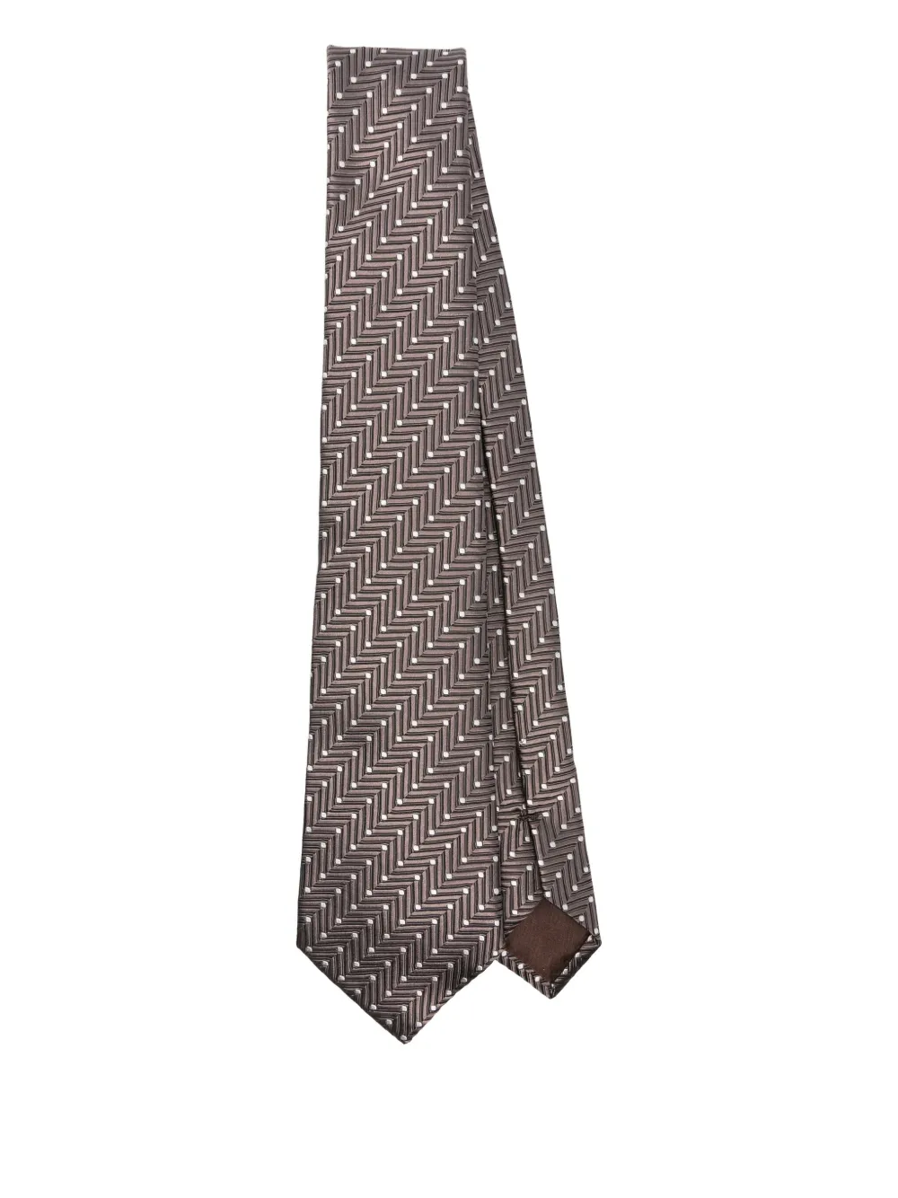 Giorgio Armani Zijden stropdas Bruin